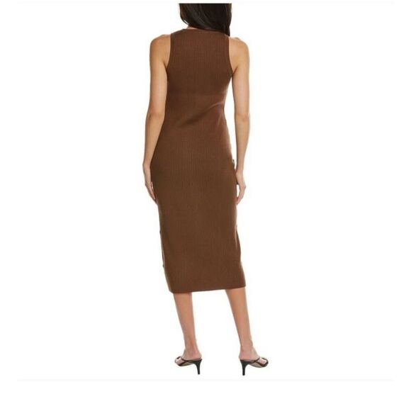 Madewell Slvls Ribbed Knit Midi Dress in Brown, Round Neck, NWOT, XL - Picture 2 of 9